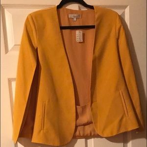 Mustard yellow cape jacket